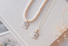 Mother-of-Pearl Monogram Necklace (pearl strand)