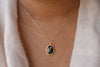 Beaded Oval Pressed Flower Necklace (2 styles)