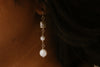 Coin Pearl Drop Earrings