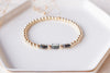 Mother-of-Pearl 3 Cats bracelet (black)