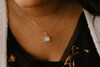 Small Square Pressed Flower Necklace (2 colors)