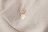 Hammered Half-moon Pendant Necklace